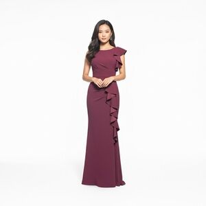 Elegant Ruffled Evening Gown